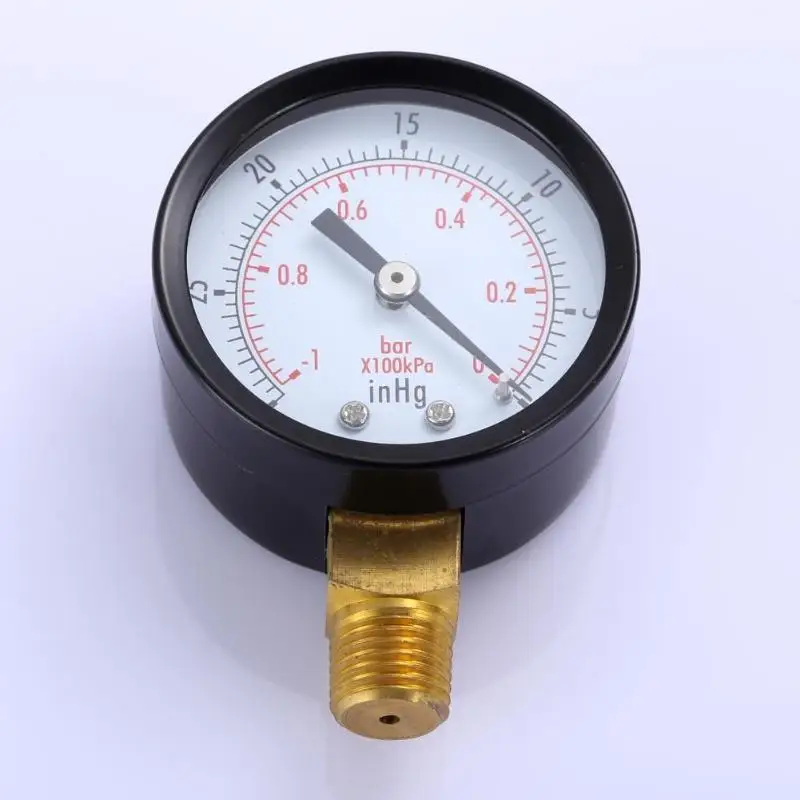 Сухой утилита вакуумный Давление датчик Blk. Сталь 1/4 &quotNPT нижнее Крепление-30HG/0PS