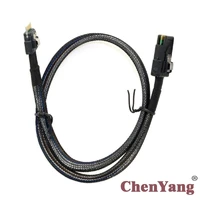 chenyang mini sas 4i sff 8087 36pin target to sas 4 0 sff 8654 4i 38pin host cable 50cm