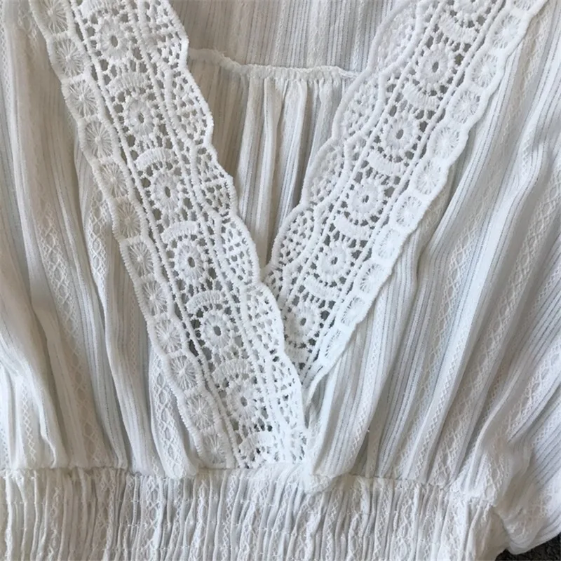 Летнее платье с цветочным узором в Корейском стиле Vestidos Mujer v-образный вырез