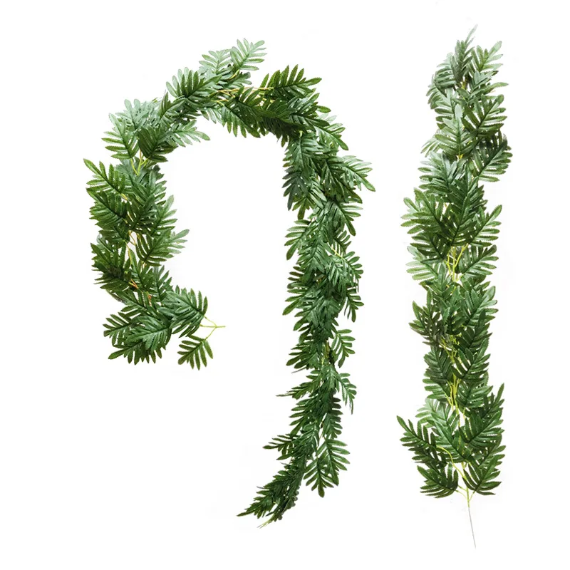 2 м искусственные тропические листья трава лоза имитация растений ротанга