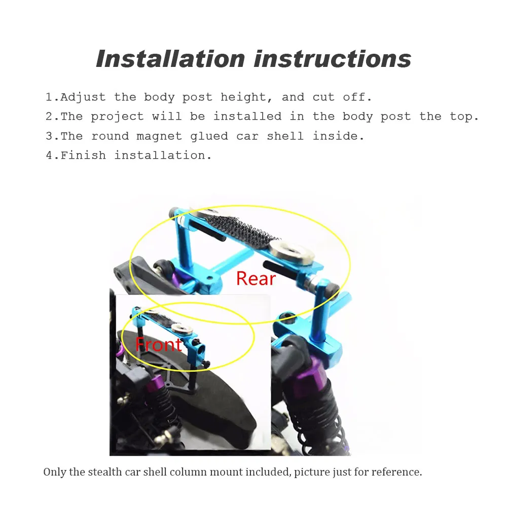 Aluminum Magnetic Stealth Invisible Body Post Mount Kit for 1/10 HSP Sakura D3 XIS ZERO S CS HPI Tamiya on-road Drift RC car | Игрушки и