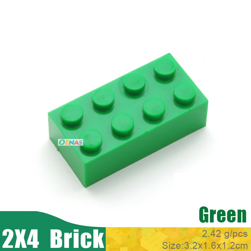100g 40pcs/bag Educational Kids Toy Plastic Building Blocks Accessories 2x4 Brick DIY Kit Compatible With L*goes In Bulk | Игрушки и
