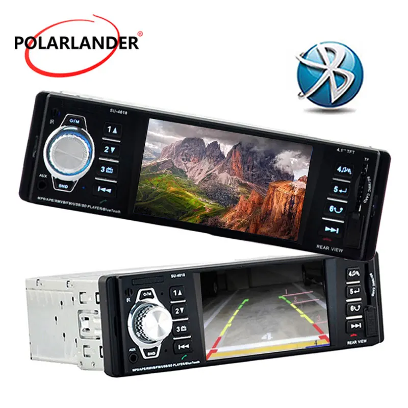 Автомагнитола 1 din Bluetooth MP4 MP5 MP3 Кассетный плеер аудио 4 дюйма TFT экран видео USB SD AUX IN