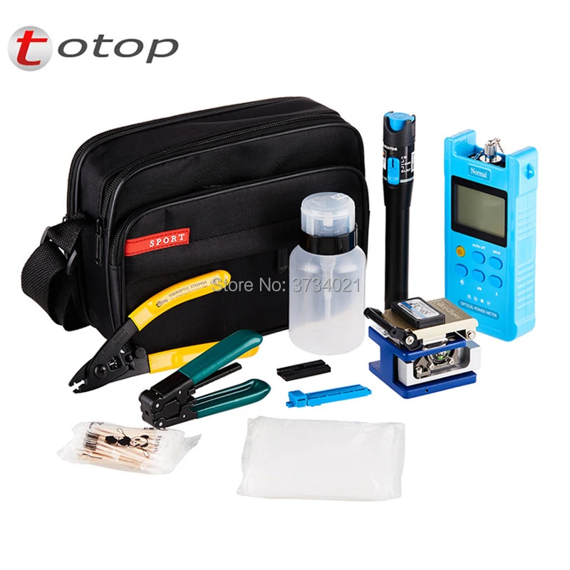 Fiber Optic FTTH Cold Joining Tool Kit with FC-6S Cleaver Optical Power Meter 5km Visual Fault Locator Wire Stripper | Мобильные