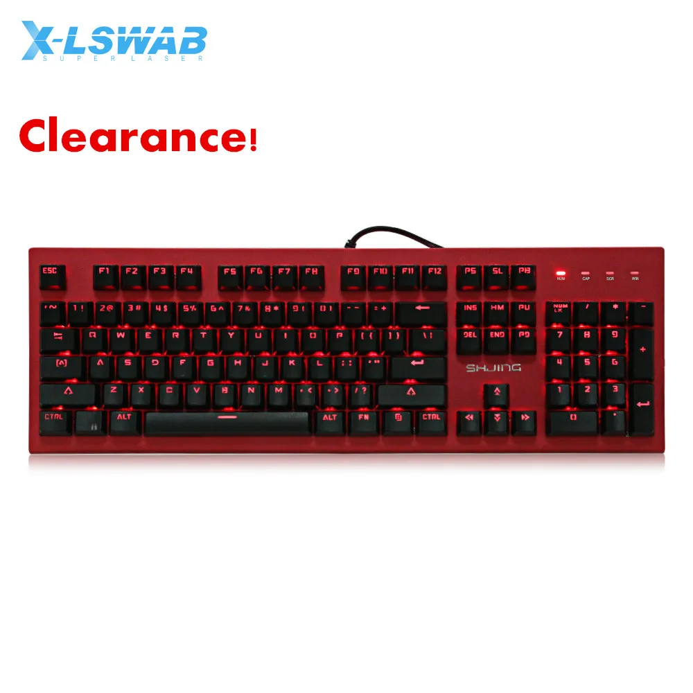 Механическая клавиатура X LSWAB X780 для геймеров с подсветкой 104 клавиш Wried игровая