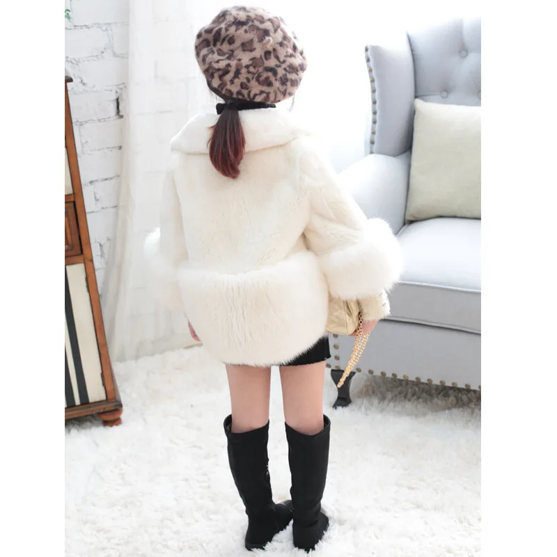 2018 new girls fur coat baby girl thickening faux collar kids toddler winter clothes jacket | Детская одежда и обувь