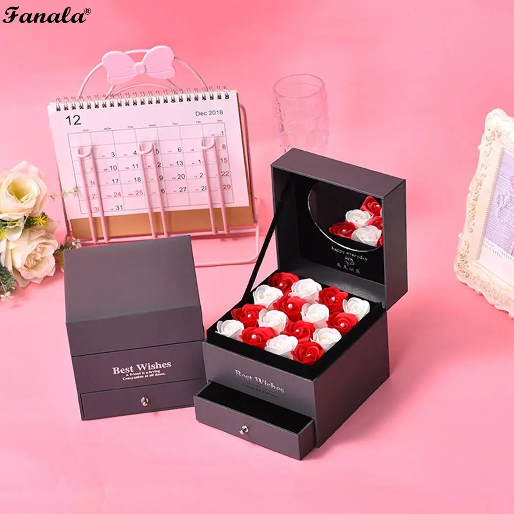 Красивая двухслойная Подарочная коробка квадратной формы Праздничная