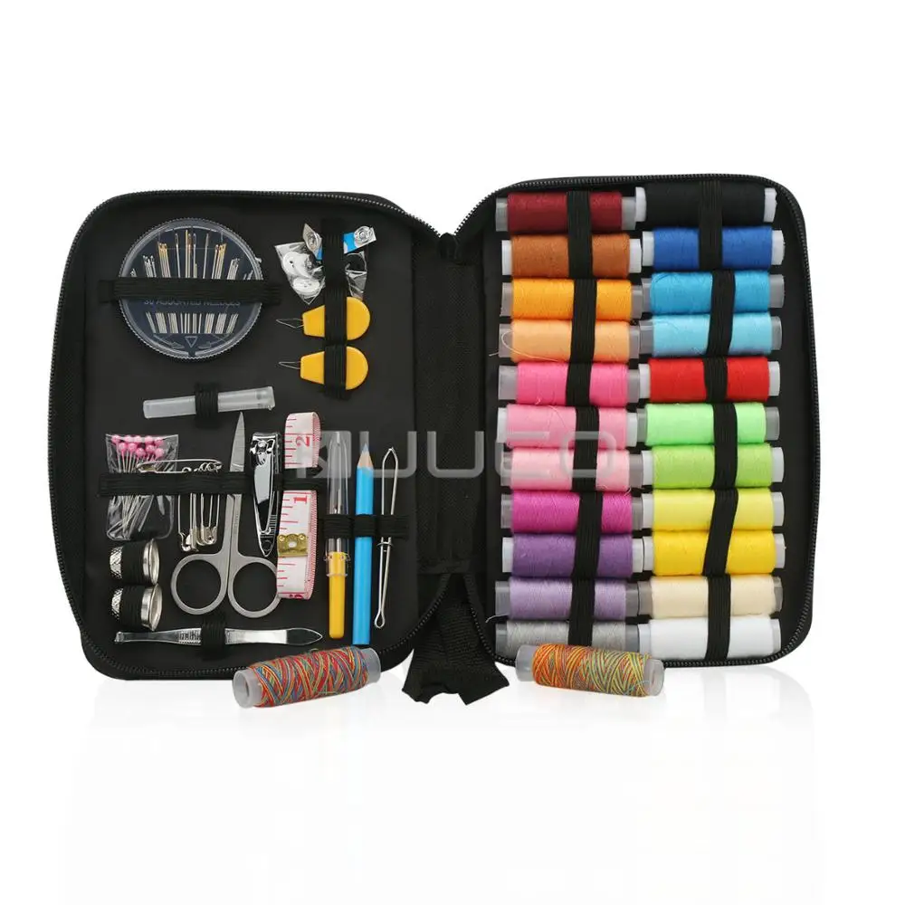 Portable Travel Sewing Box Kit Thread Stitches Knitting Needles Tools Cloth Buttons Craft Scissor Mom Gifts | Дом и сад