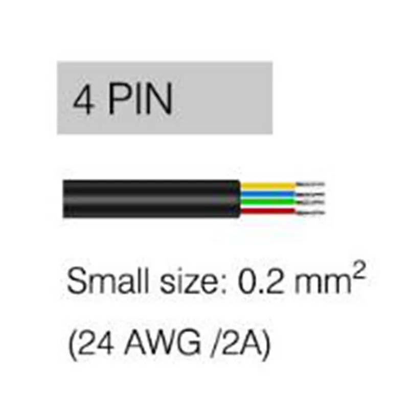 CLAITE 4 Pin 2A 24AWG маленький размер водонепроницаемый женский и мужской разъем кабель