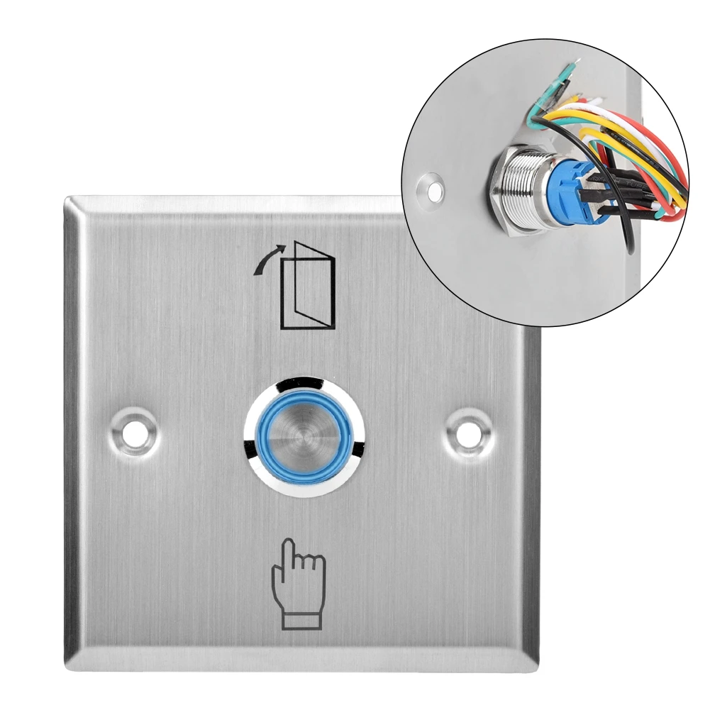 Hot DC 36V Door Access Control System Exit Button Push Release Switch With Indicator Light hot sale 2019 New |