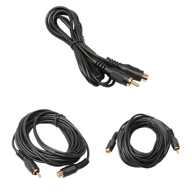 RCA Male to Female M/F Аудио Композитный Удлинительный кабель одиночный Phono свинцовый жила