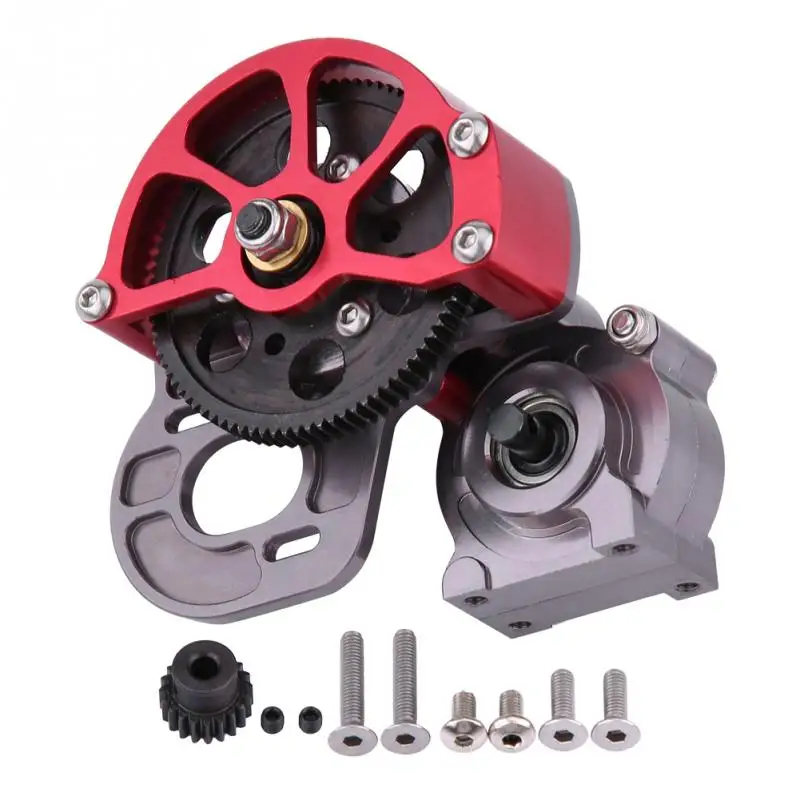 Алюминиевая коробка передач с редуктором двигателя и пылезащитный чехол для SCX10