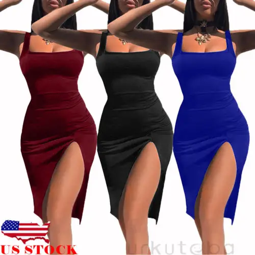 Новые женские повязки совок шеи Bodycon вечернее Короткое мини платье для