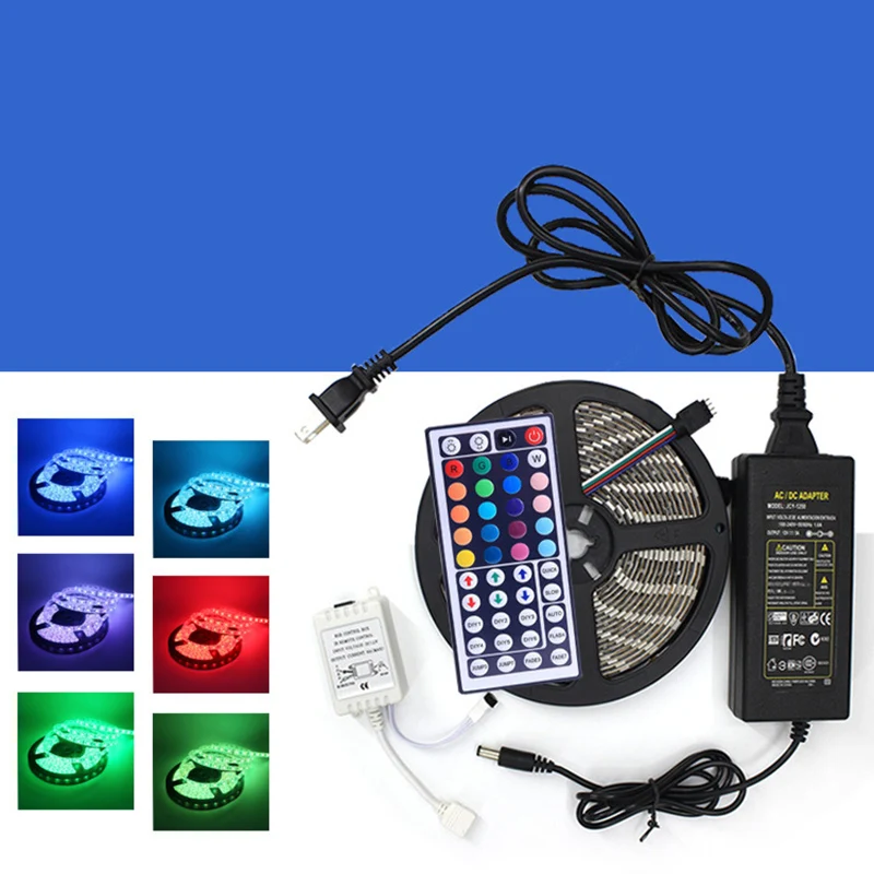 5 M 300 светодиодный SMD 2835 5050 RGB гибкий линейный свет + пульт DC 12 V Питание Pro | Лампы и