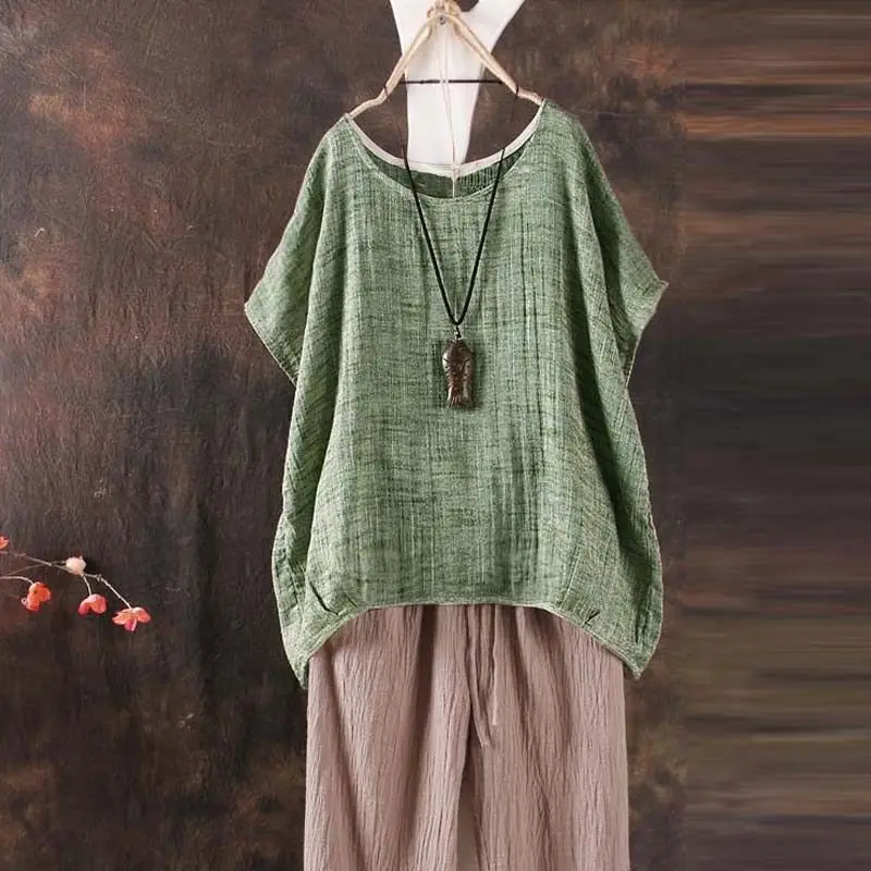 Женская пляжная блузка с коротким рукавом Boho Повседневная Свободная Базовая