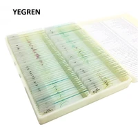 100 pieces plants animal insects human tissues microscope prepared slide school biological botany teaching studying students