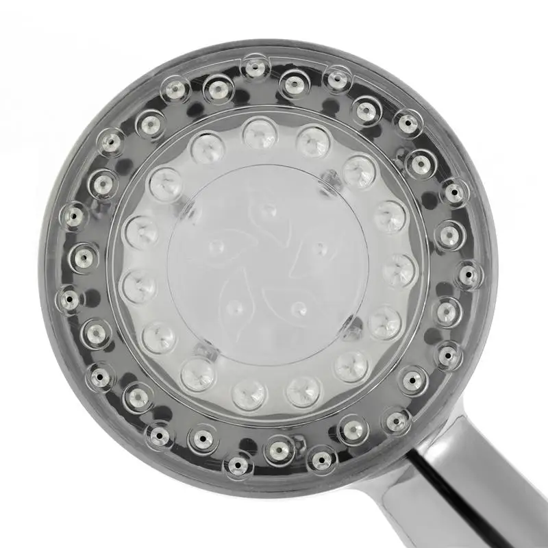 7 видов цветов режим LED Изменение насадки для душа датчик температуры
