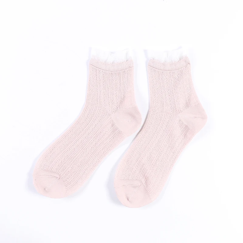 Модные открытые тонкие женские носки из стеклянного Шелкового кружева