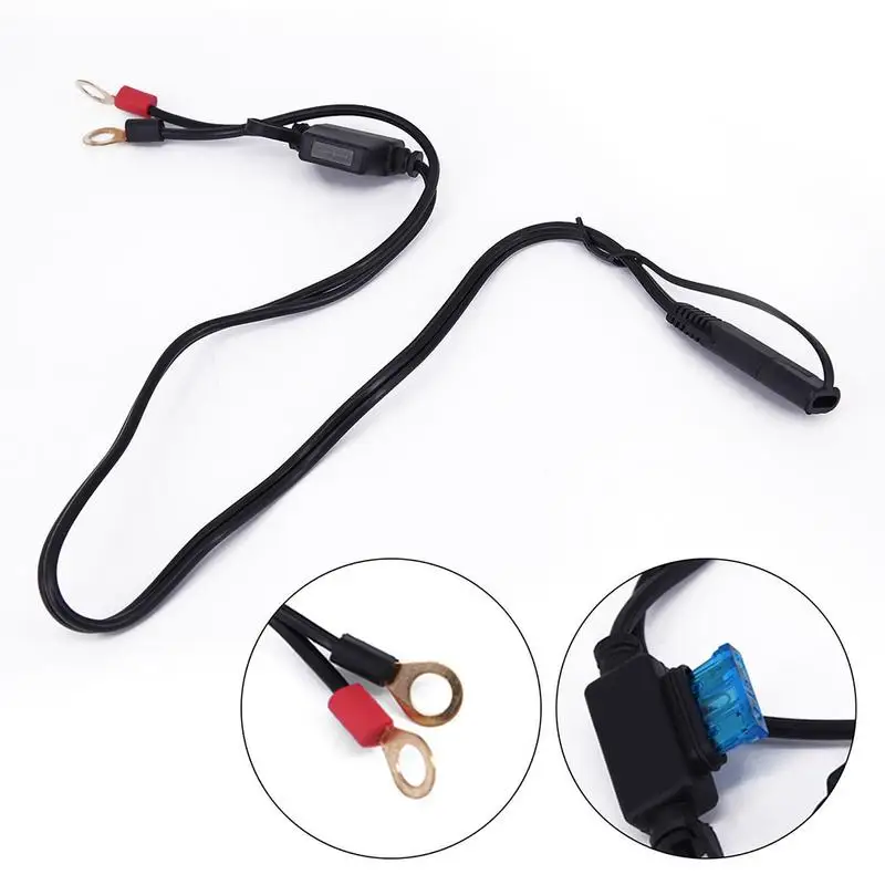 12V зарядный кабель для аккумулятора мотоцикла прочный зарядки автомобильные