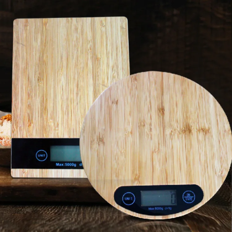 Bamboo Wood Panel Electronic Kitchen Scale Pression To 1g Food Pastry Pouder Suger Salty Medicinal Materials Measuring Tools | Дом и сад