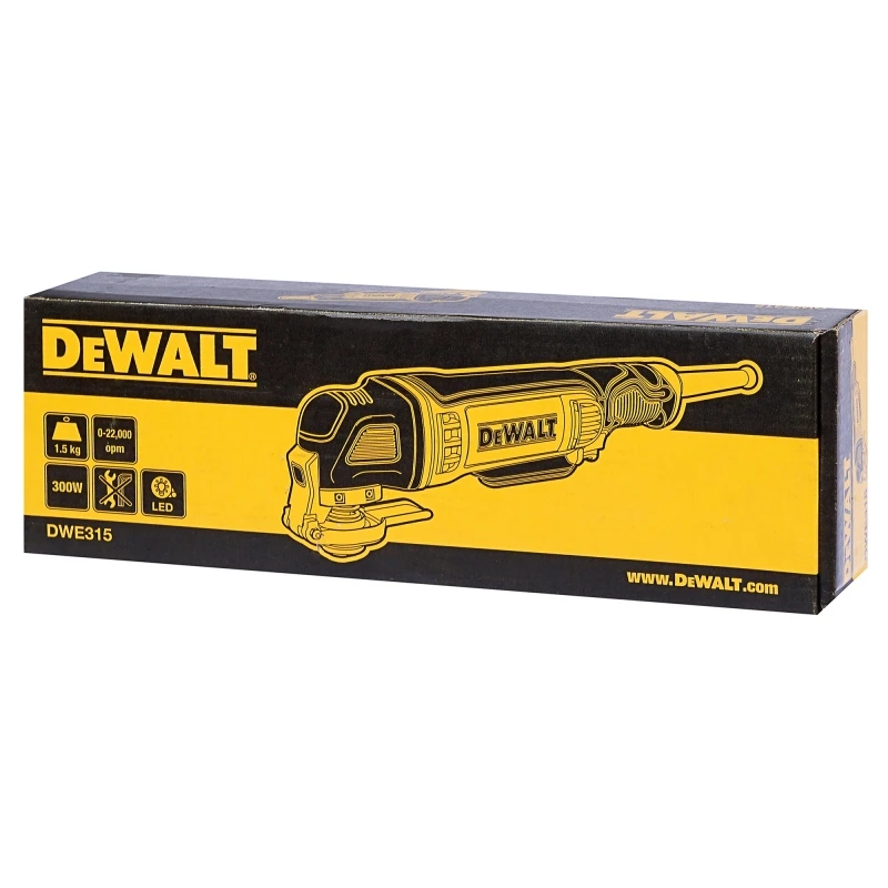 Мультитул DeWalt DWE315 (Мощность 300 Вт количество оборотов от 00 до 22000 об/мин