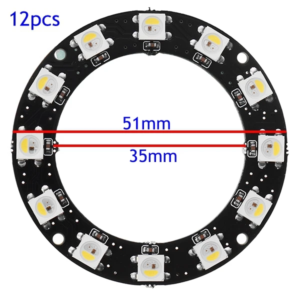 ARILUX 1 шт. 8 12 16 24 круглая форма WS2812B SMD5050 RGBW RGBWW 4 в Светодиодная плата чипа