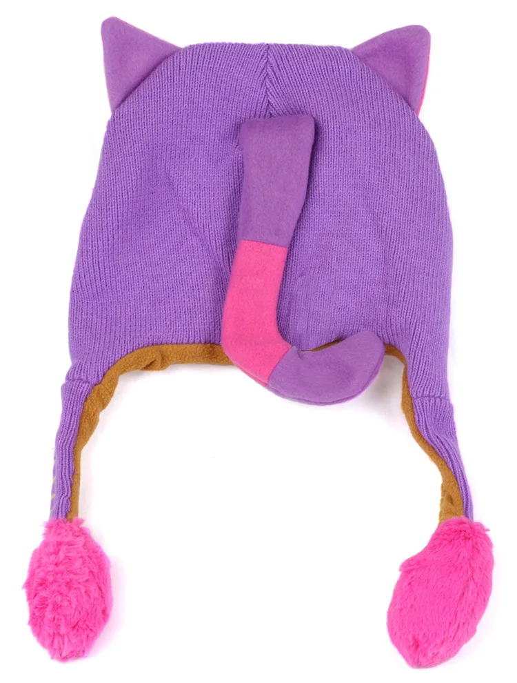 Милые детские уши для встреч настоящие шапки теплые зимне наушники шапка вязаная