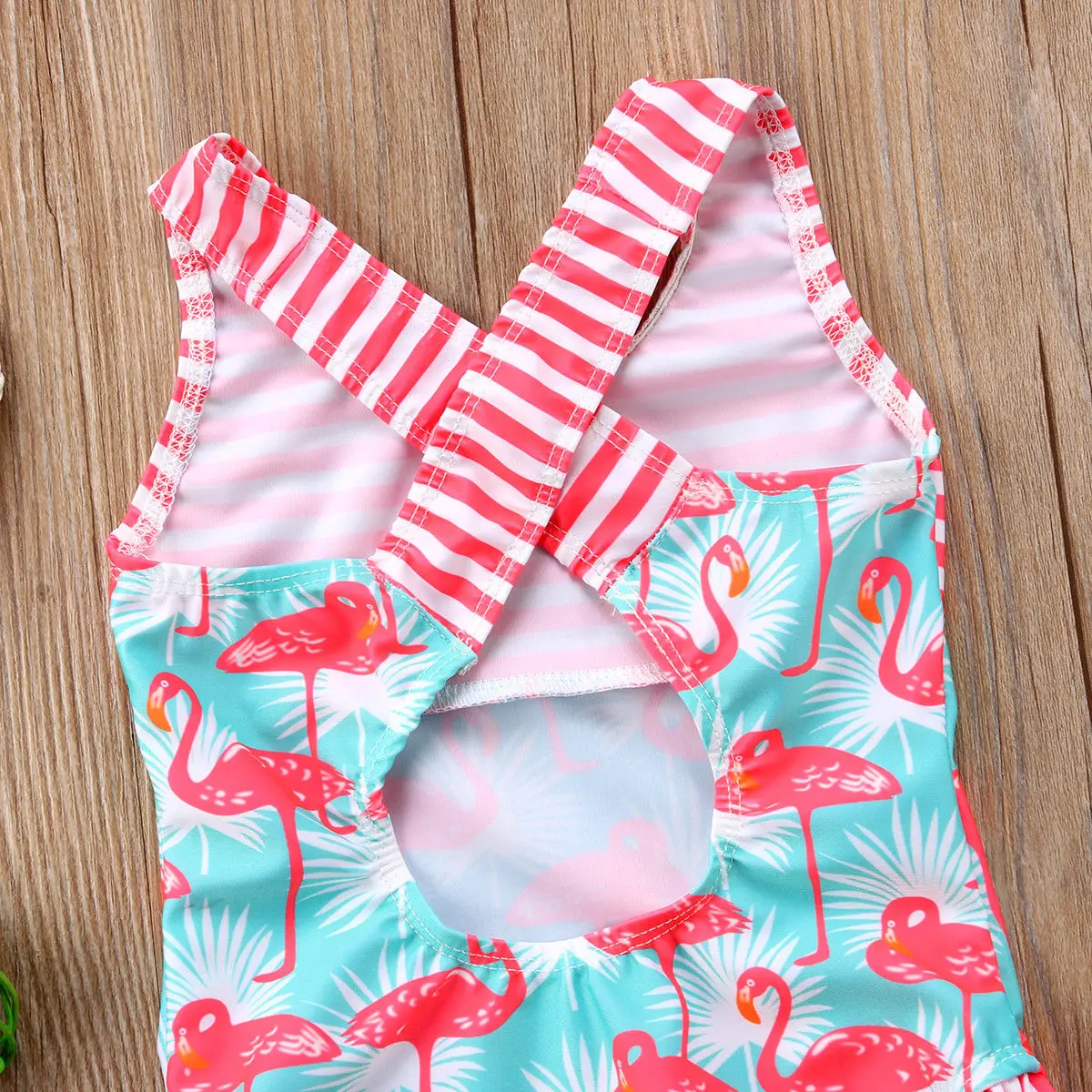 Toddler Baby Kids Girl Flamingo Bodysuit Swimsuit Summer Swimwear Bathing Suit Beachwear One-shoulder Birds | Детская одежда и