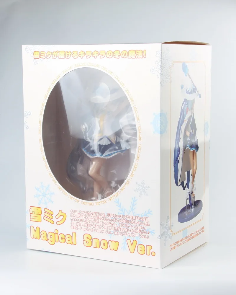 GZTZMY Kawaii волшебный снег Hatsune Miku ПВХ Фигурки игрушки snowmiku Аниме для детей
