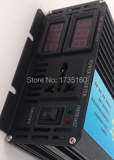 DC AC инвертор 1500 Вт Чистая Синусоидальная волна Пиковая мощность 3000 12 В 220 или 110