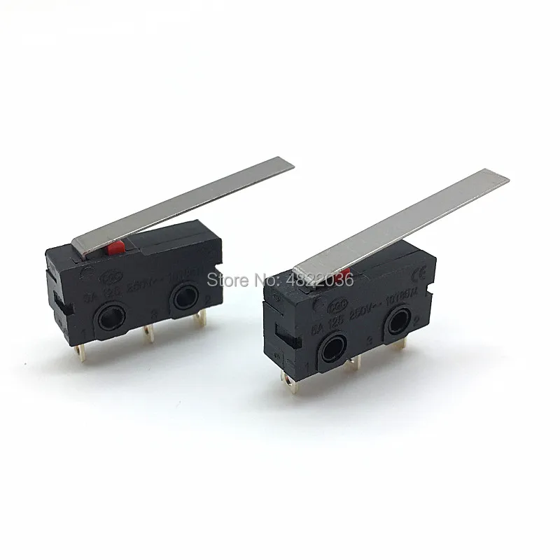 10 шт. ограниченный переключатель 3 Pin N/O N/C 5A 250VAC микро KW12 C с прямым рычагом 28