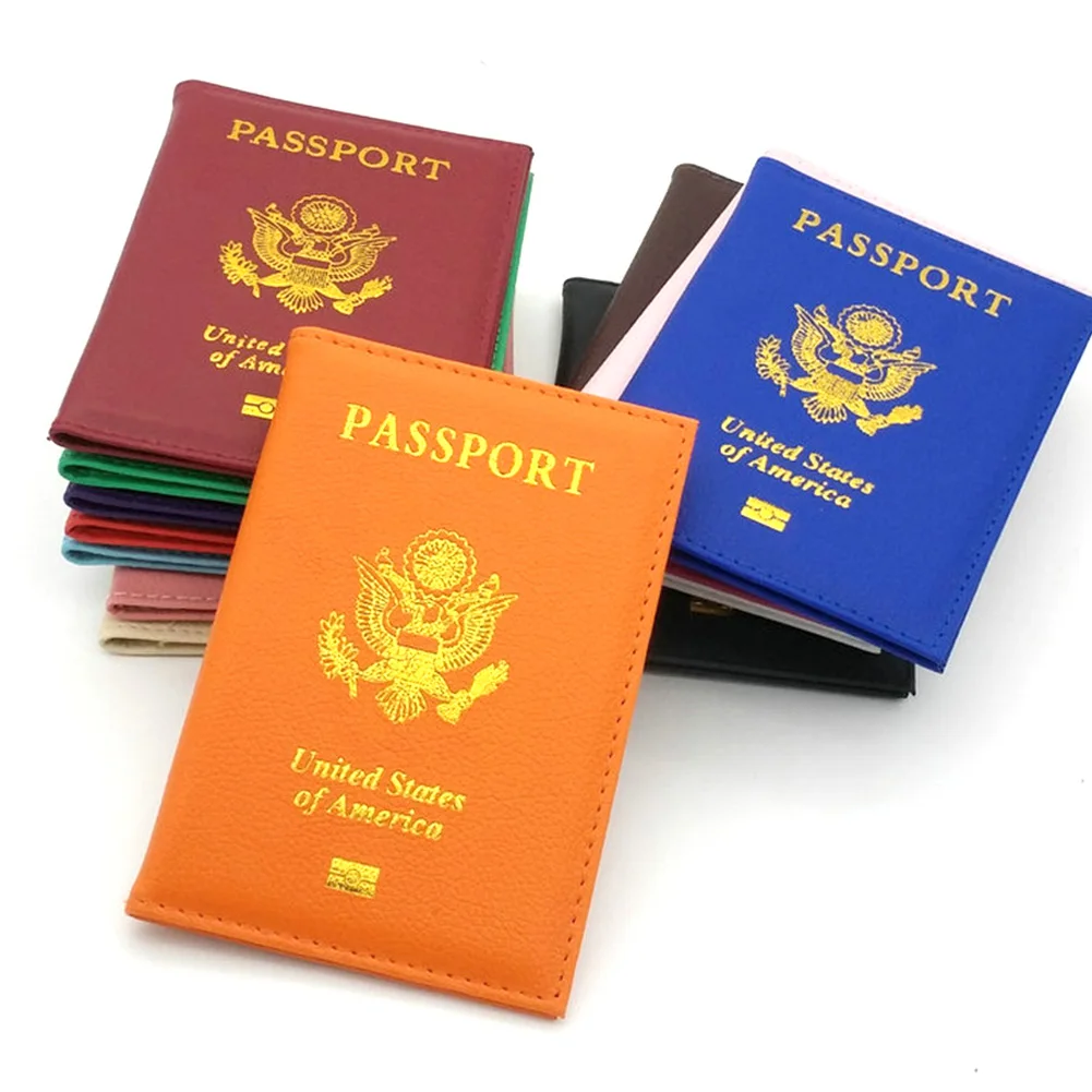 

Новинка 2019, Обложка для паспорта из искусственной кожи США, розовая Женская Обложка для паспорта, американский кошелек, обложки для паспорт...