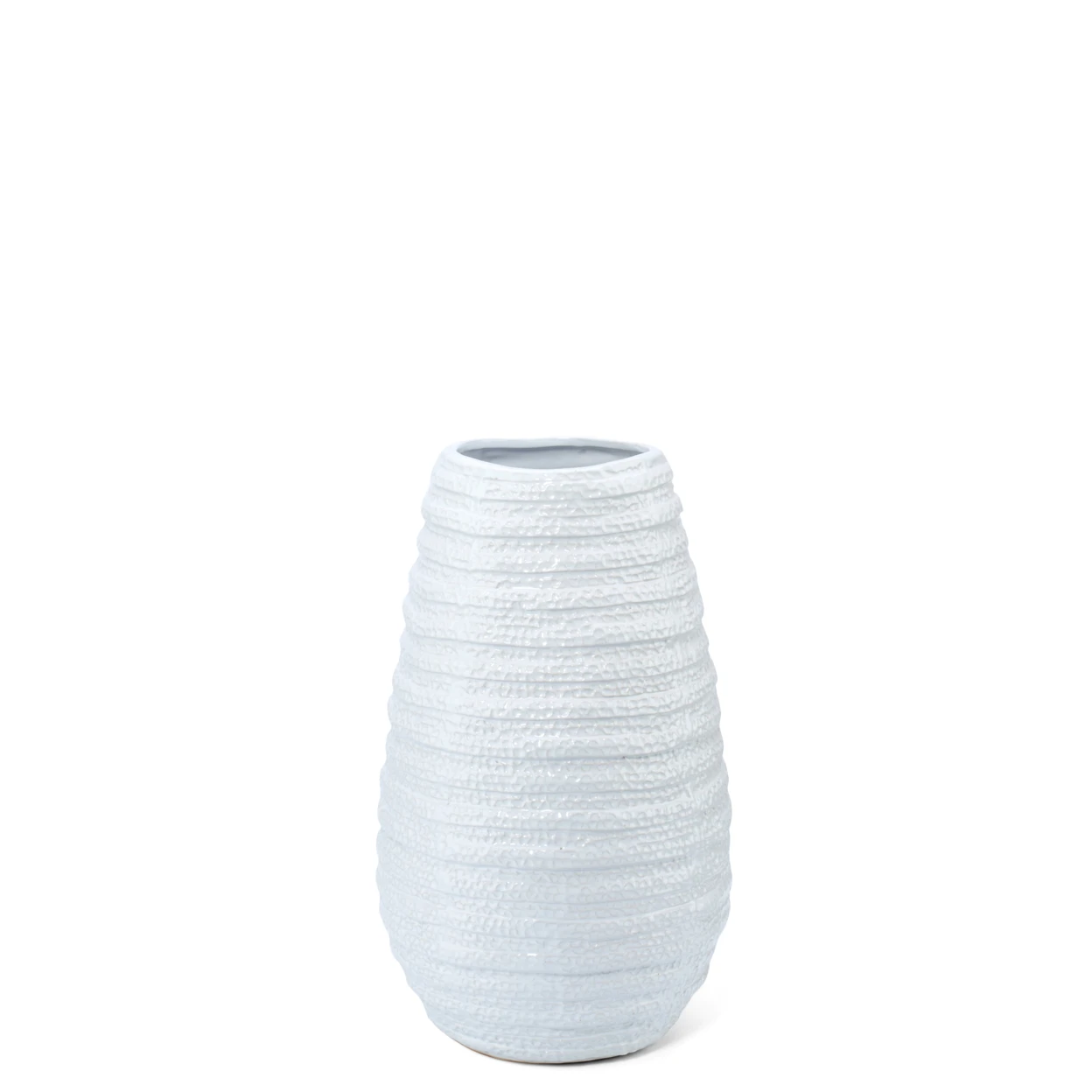 Отличная маленькая белая ребристая керамическая ваза|Вазы| |