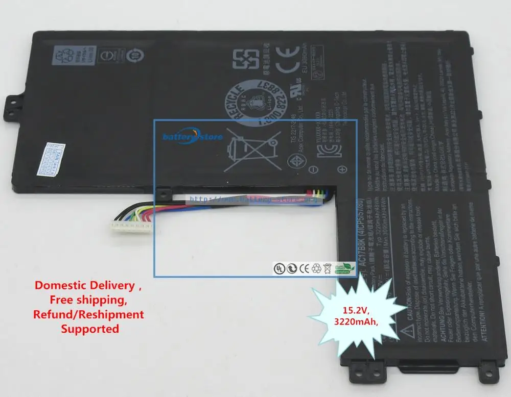 Оригинальная Аккумуляторная Батарея AC17B8K Swift 3 фонарик фонарь 15 2 в 3220 мАч