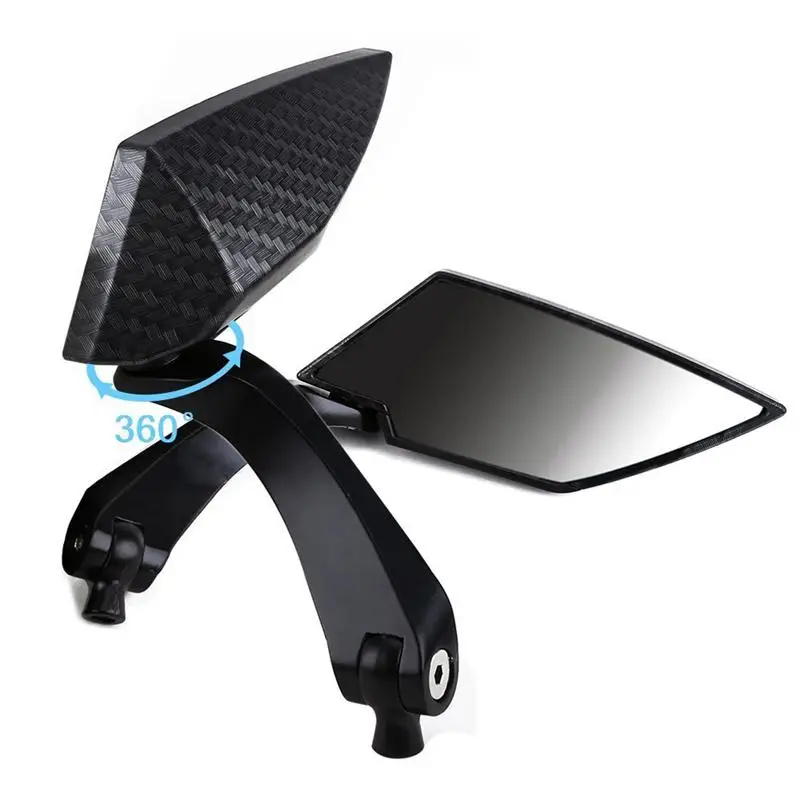 A Pair of Universal Adjustable Motorcycle Scooter Snake Skin Pattern Aluminum Side Rear View Mirrors Black | Автомобили и