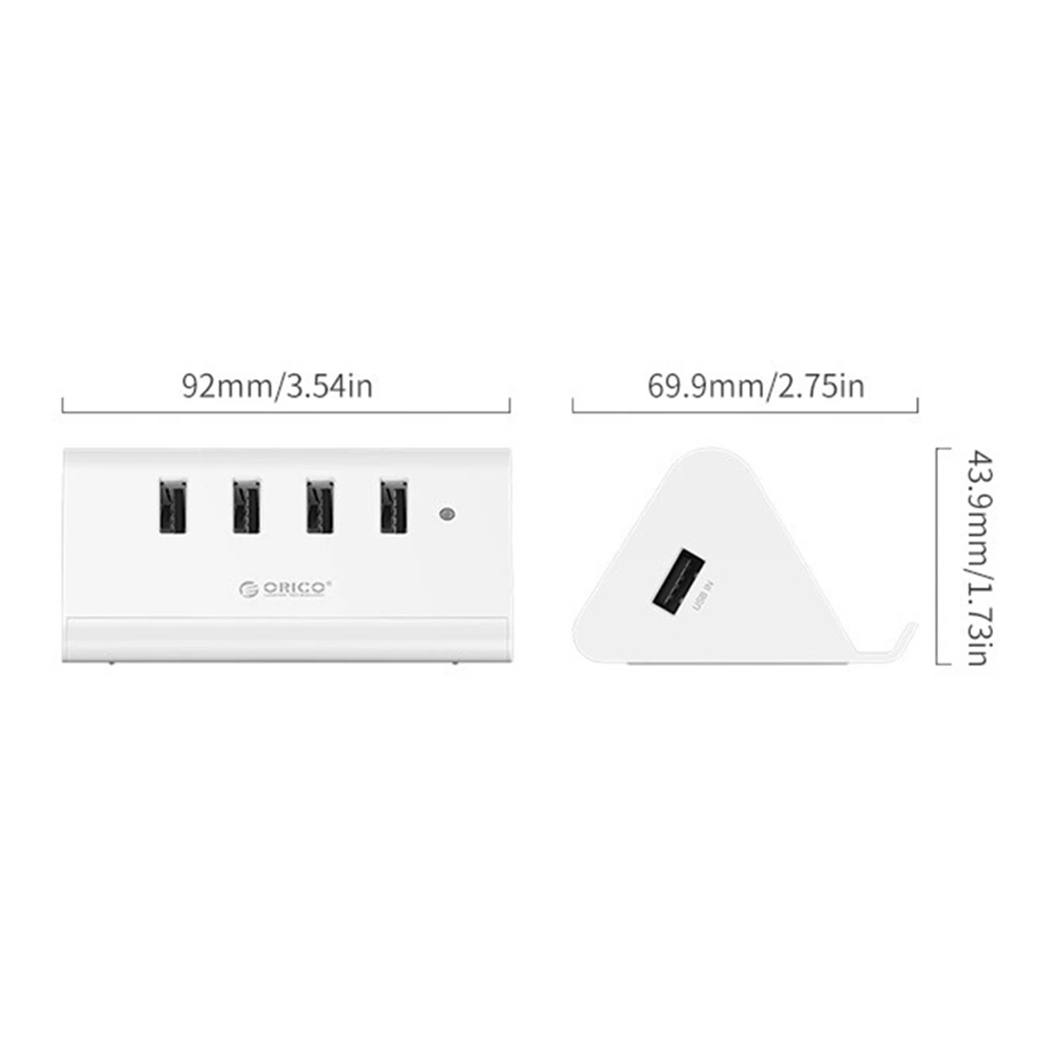 

ORICO 5Gbps High Speed Mini 4 Ports USB 3.0 HUB For Desktop Laptop With Stand Holder For Phone Tablet PC