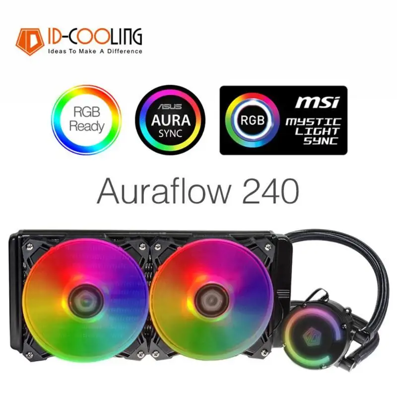 IDCOOLING AURAFLOW 240 cpu вентилятор водяного жидкостного охладителя радиатор для