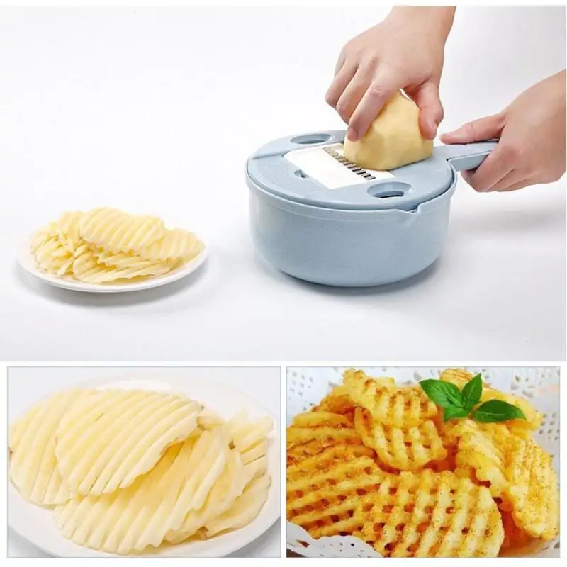 Кухня Многофункциональный картофель огурец измельчитель Фрукты Veggie Chopper