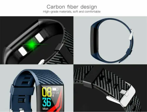 Bluetooth Смарт-браслет часы монитор сердечного ритма кровяное давление