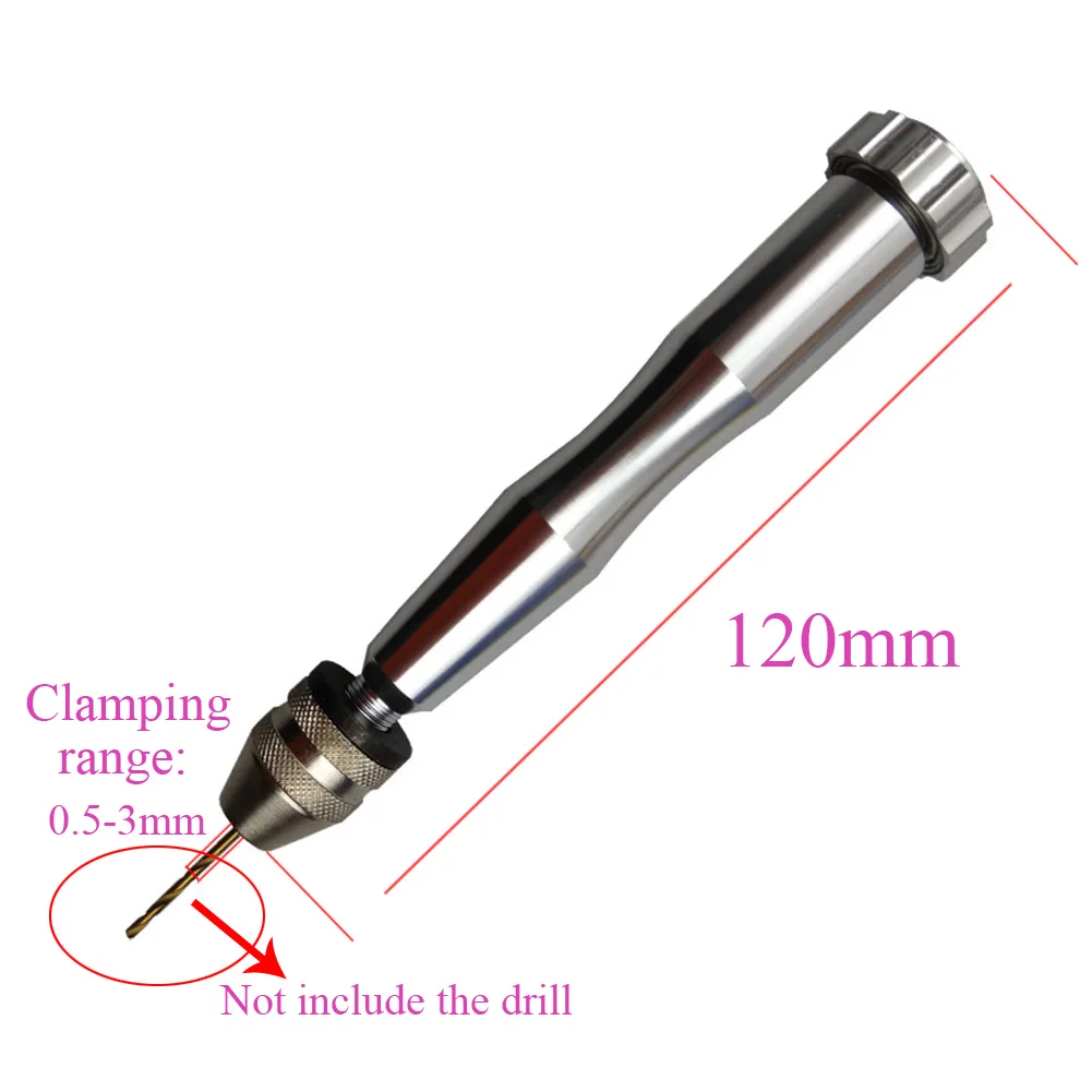 

Aluminum Drill Bit Semi-Automatic Mini Manual Hand Drill Multi-Tool Chuck Aluminum Micro Twist Drill Bit for Wood Metal Plastic
