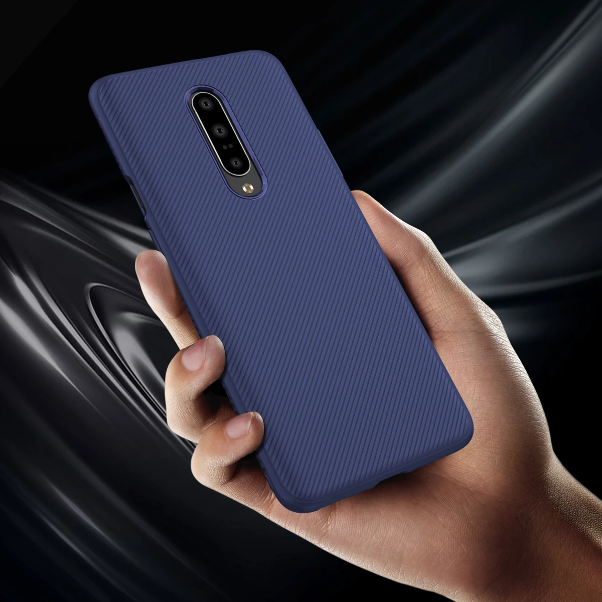 Для Oneplus 7 Pro чехол с силиконовой текстурой из углеродного волокна тонкий матовый
