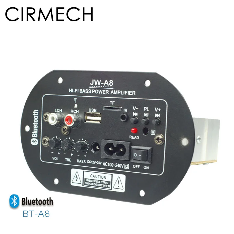 CIRMECH Автомобильный домашний усилитель высокой мощности кардридер usb пульт дистанционного управления DC12V 24V AC110V-220V
