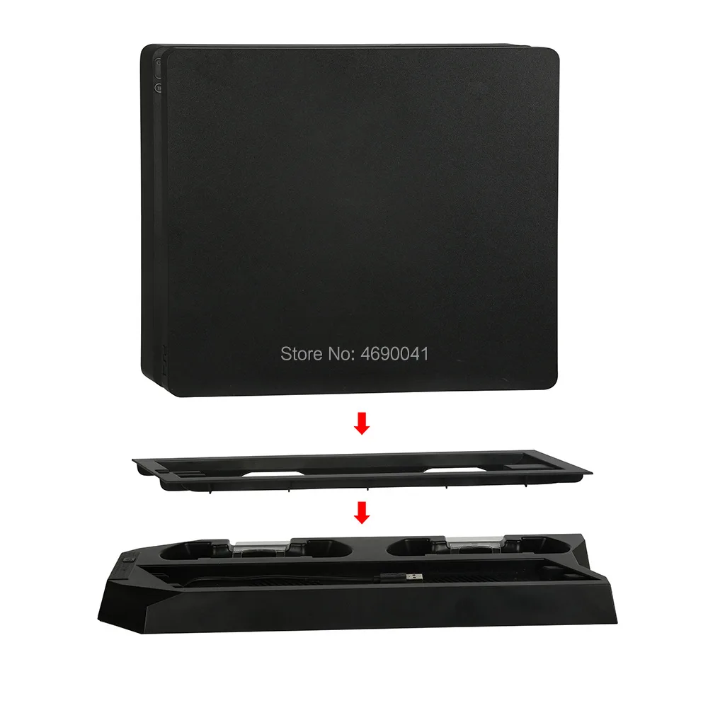 PS4/PS4 Slim/PS4 PRO вертикальная подставка с охлаждающим вентилятором кулер двойной