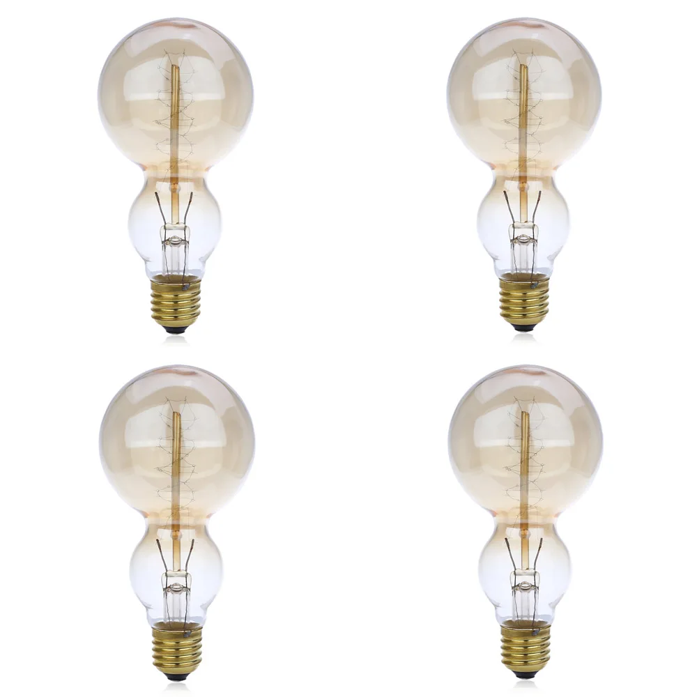 Lightme 4 шт. лампы накаливания 230 В 40 Вт E27 110-120LM 32AK ретро Эдисона Вольфрам нити форма