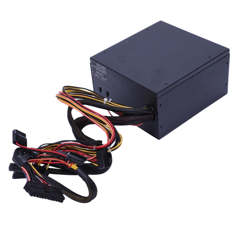 200-260 В Макс 650 Вт блок питания Psu Pfc 14 см бесшумный вентилятор 24Pin 12В ПК компьютер Sata
