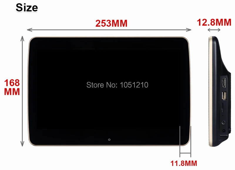 Ouchuangbo Android 6 0 Автомобильный подголовник подушка MP3-плеер монитор Поддержка 1080P