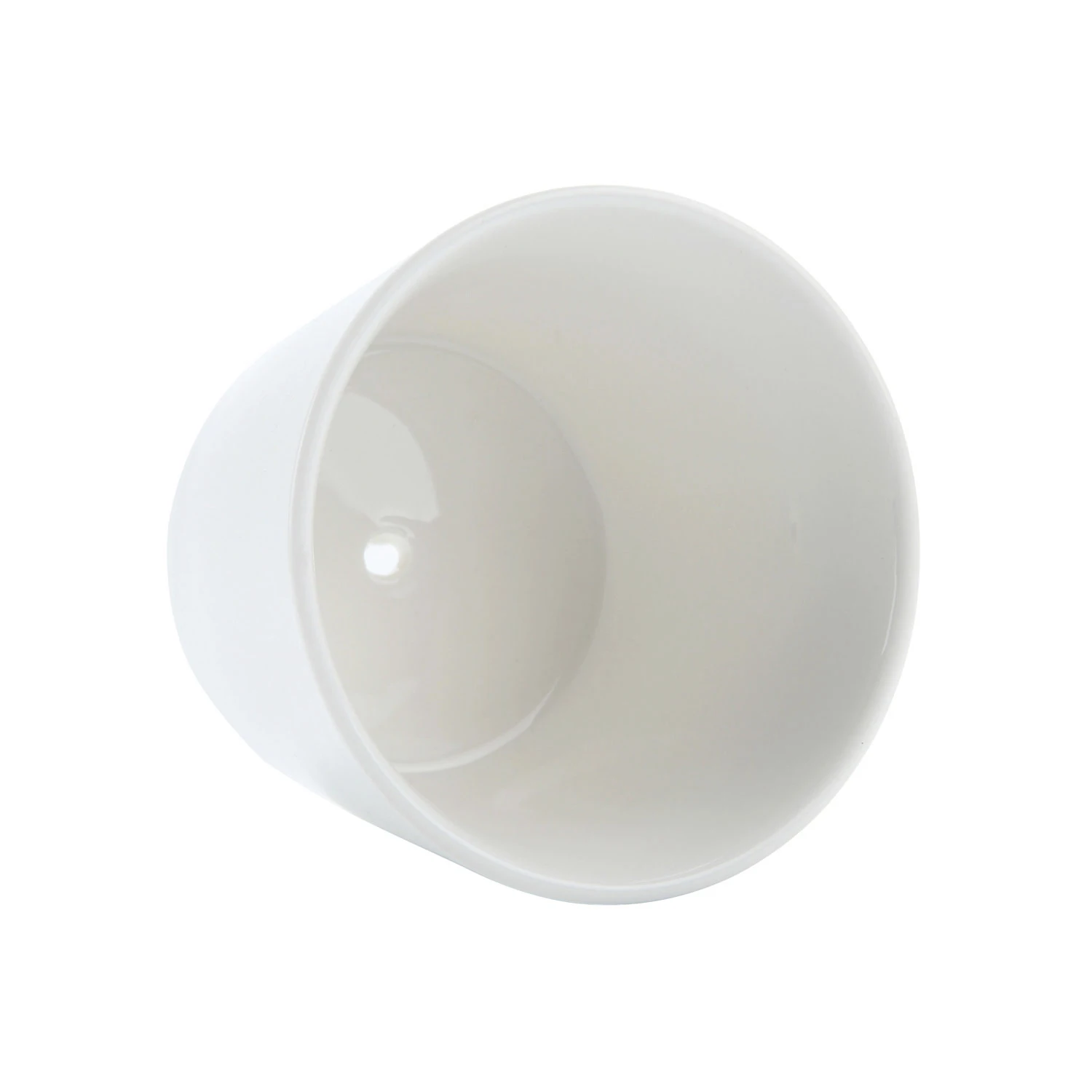 Керамический белый круглый простой дизайн горшок для растений с суккулентами