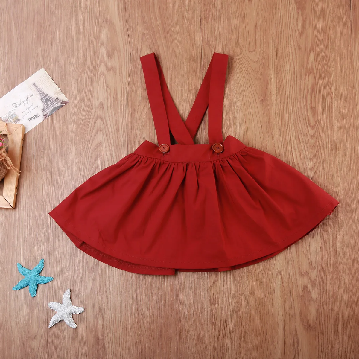 Flower Kids Girl Clothes T-shirt Cute Red Strap Dress Baby Floral Tops+Tutu Skirt Outfit Set | Детская одежда и обувь