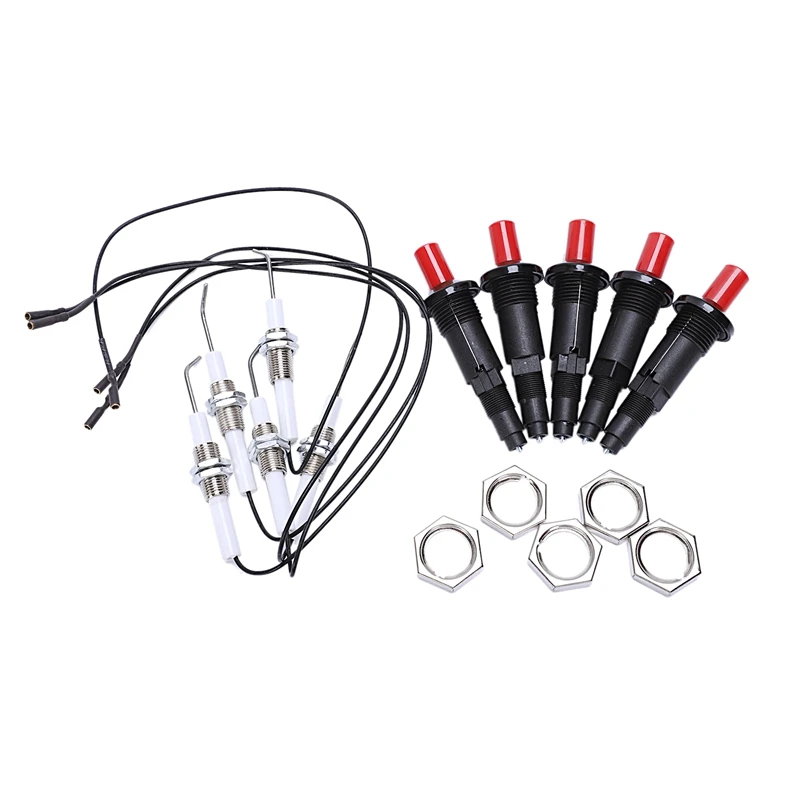 

SANQ Gas Grill Push Button Kitchen Lighter Piezo Ignition Kit Universal Threaded Plug 5Pcs