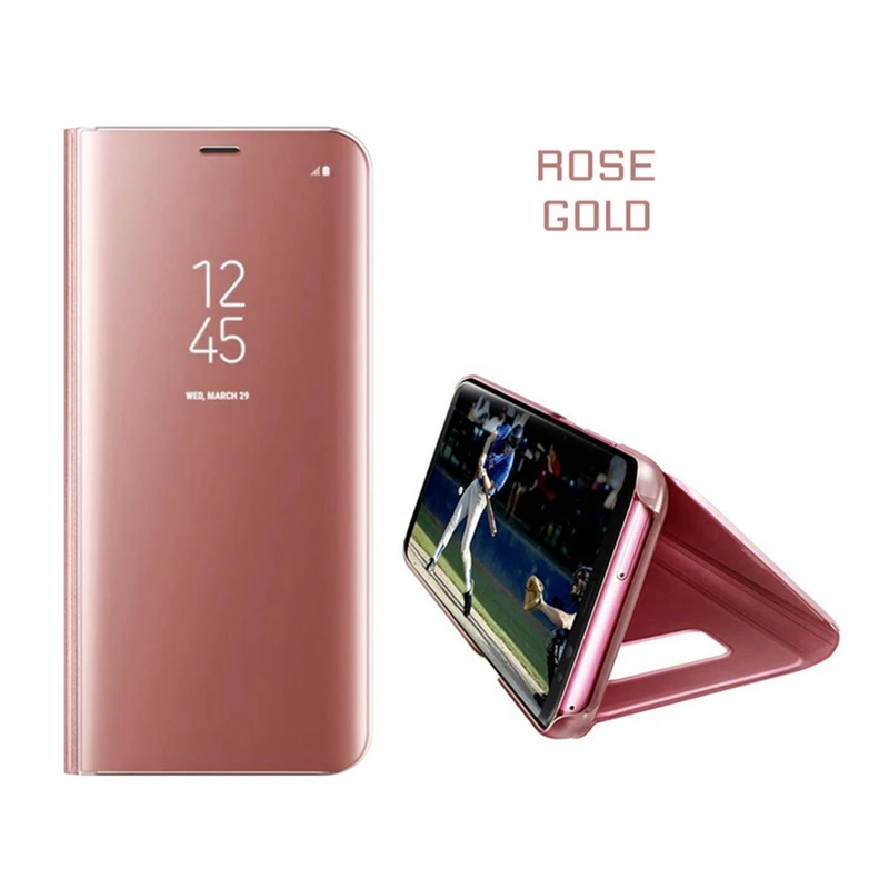 Smart View Mirror Leather Flip Stand Case Cover for Samsung S10 S9 S8 plus Note 9 8 J5 J7 J8 A5 A6 A7 A8 A9 2017 2018 | Мобильные